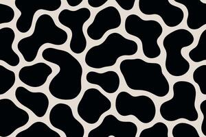 Seamless tapir skin pattern with large black spots on white background vector