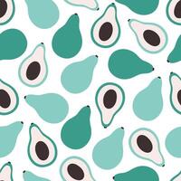 Seamless pattern with cute avocado. Fruits design for banner, wallpaper, textile, wrapping paper, background, cards vector