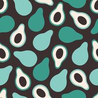 Seamless pattern with cute avocado. Design for banner, wallpaper, textile, wrapping paper, background, cards vector
