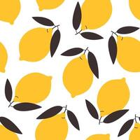 Seamless pattern with cute lemons and limes. Design for banner, wallpaper, textile, wrapping paper, background vector