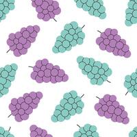 Seamless pattern with cute grape. Design for banner, wallpaper, textile, wrapping paper, background, cards. vector