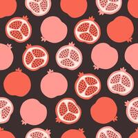 Seamless pattern with cute pomegranate. Print for banner, wallpaper, textile, wrapping paper, background, cards vector