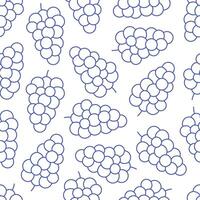 Seamless pattern with cute outline grapes. Doodle print for banner, wallpaper, textile, wrapping paper, background, cards. vector