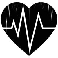 Heart rate monitor graphic design element vector