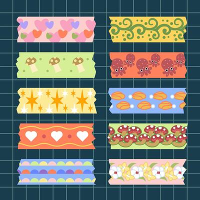 decorative stickers tape for bullet journal elements