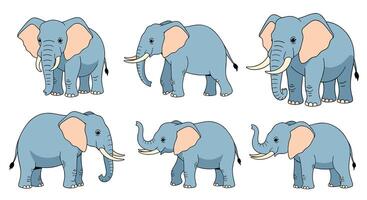Magnificent Elephants Roaming in Harmony A Journey Through the Animal Kingdom Habitat vector
