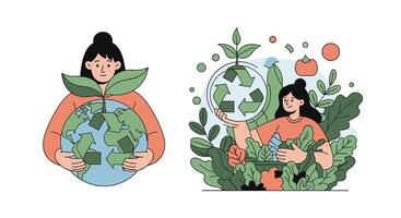 Protecting Our Planet A Guide to Sustainable Living and Environmental Stewardship Principles vector