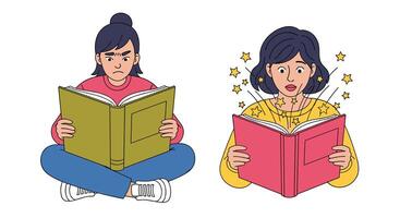 Exploring the Depth of Reading Impact The Power of Books to Enchant Readers vector