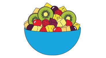 A Vibrant and Delicious Fruit Bowl A Colorful Display of Health and Freshness vector