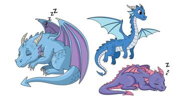Enchanting Dragons Resting in a Mystical World Dreamscapes of Fantasy and Legend vector