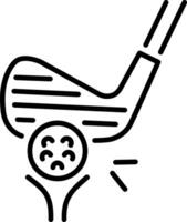 A linear style icon of golf vector