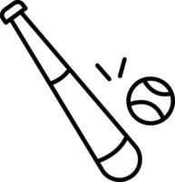 A line style icon of baseball vector