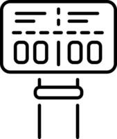 A line style icon of scoreboard vector