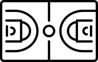 A line style icon of basketball court vector