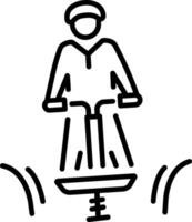 An outline style icon of pogo stick vector