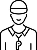 A line style icon of match referee vector