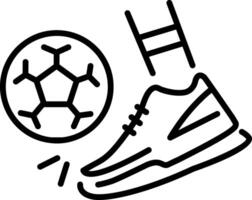 A linear style icon of football vector