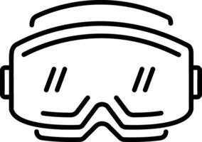 An outline style icon of ski goggles vector