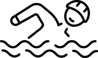 A line style icon of swimming vector