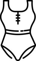 A linear style icon of swimsuit vector