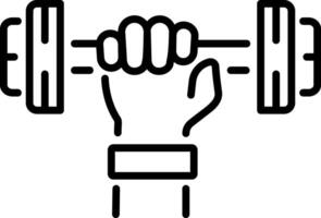 A line style icon of weightlifting vector