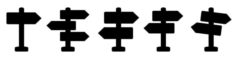 Signpost icons, direction icons set. vector