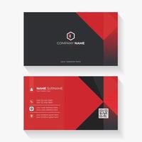Modern Red and Black Corporate Business Card Template for Professional Branding Use vector