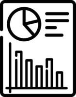 Made in uk pie chart and bar graph for data visualization icon outline style. vector