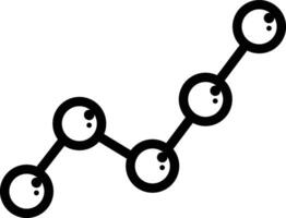 Made in uk a line graph with a star shines brightly icon outline style. vector