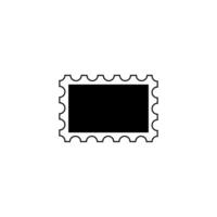 Unique rectangular stamp design with perforated edges in minimalist style for postal applications and collections vector