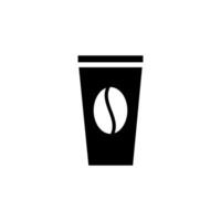 Coffee cup with a coffee bean design showcasing a modern minimalist style for cafe branding or graphic design concepts vector