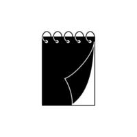 Blank notepad with spiral binding and curled page ready for notes and ideas vector