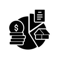Investment diversification icon vector