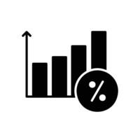 Profit margin icon vector