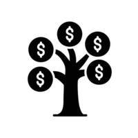 Money tree icon to symbolize business and finance vector
