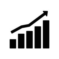 Bar chart icon to show business profits vector