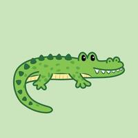 Cartoon crocodile with spotted skin vector