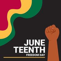 A Fist Depicting the Celebration of Juneteenth Freedom Day vector