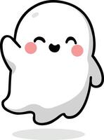 Cute Ghost Saying Hello vector