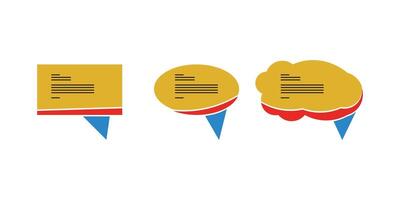 Versatile set of chat bubbles with text lines, perfect for communication, messaging apps, and online discussions. Ideal for social media, help desks, and comment sections vector