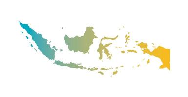 Beautiful gradient map of the Indonesian archipelago, showcasing its vast and diverse islands in a modern color scheme. Ideal for travel, geography, or educational content vector