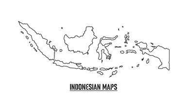 Clean outline of the Indonesian archipelago, perfect for educational materials, coloring activities, or custom designs. This versatile illustration symbolizes the nation geography and diverse islands vector