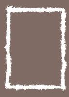 Rustic frame with distressed, frayed edges on a warm brown background, perfect for vintage designs, photo borders, and textured overlays. Adds an aged, artistic touch vector