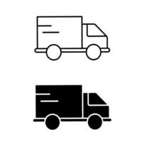 Express Delivery Truck Flat Icon for Courier and Logistics Interface Design vector