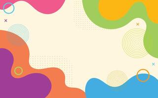 Colorful Abstract Memphis Background with Geometric Shapes. Fun and Playful Design for Poster, Web, and Presentation. Illustration 10 eps. vector