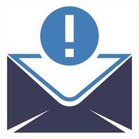 Notification and query icon concept in blue color vector