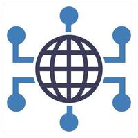 Network Connectivity icon in blue color vector