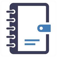 Notebook icon concept in blue color vector