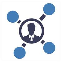 Network icon concept in blue color vector
