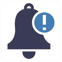 Notification icon in blue color vector